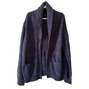 J. Crew 100% Cotton Knit Shawl Collar Cardigan in Navy